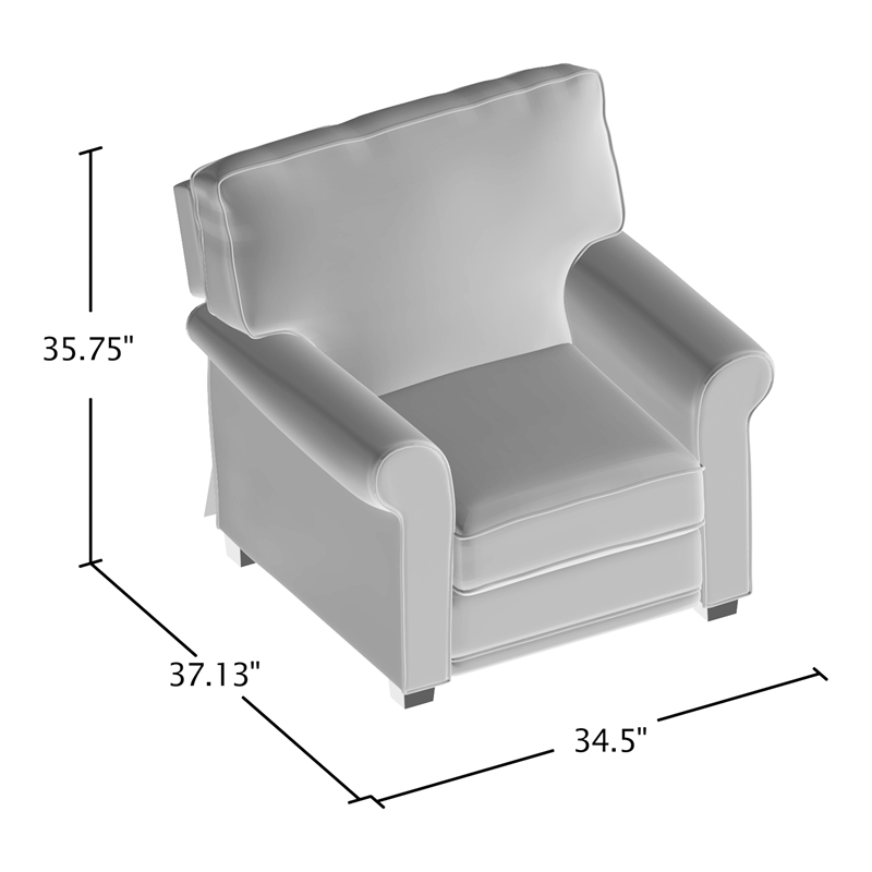 Furniture of America Prior Transitional Fabric Accent Chair in Blue