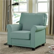 Furniture of America Prior Transitional Fabric Accent Chair in Blue