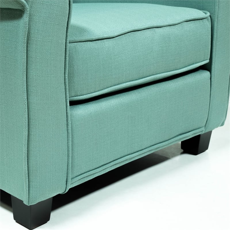 Furniture of America Prior Transitional Fabric Accent Chair in Blue