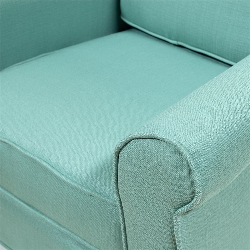 Furniture of America Prior Transitional Fabric Accent Chair in Blue
