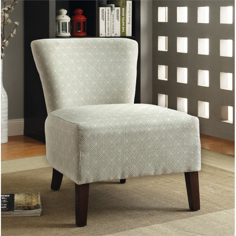 Furniture of America Dwayne Fabric Upholstered Accent Chair in Ivory