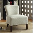 Furniture of America Dwayne Fabric Upholstered Accent Chair in Ivory