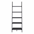 Furniture of America Dupre Transitional Wood 5-Shelf Ladder Bookcase in Black