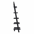 Furniture of America Dupre Transitional Wood 5-Shelf Ladder Bookcase in Black