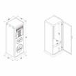 Furniture of America Mars Contemporary Metal 2-Shelf Closet in Blue