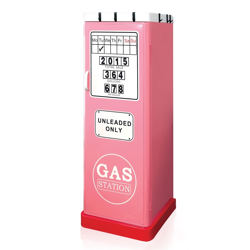 Furniture of America Mars Contemporary Metal 2-Shelf Closet in Pink