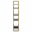 Furniture of America Jan Contemporary Metal 6-Shelf Bookcase in Gold Champagne