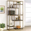 Furniture of America Jan Contemporary Metal 6-Shelf Bookcase in Gold Champagne