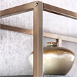 Furniture of America Jan Contemporary Metal 6-Shelf Bookcase in Gold Champagne