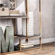 Furniture of America Jan Contemporary Metal 6-Shelf Bookcase in Gold Champagne