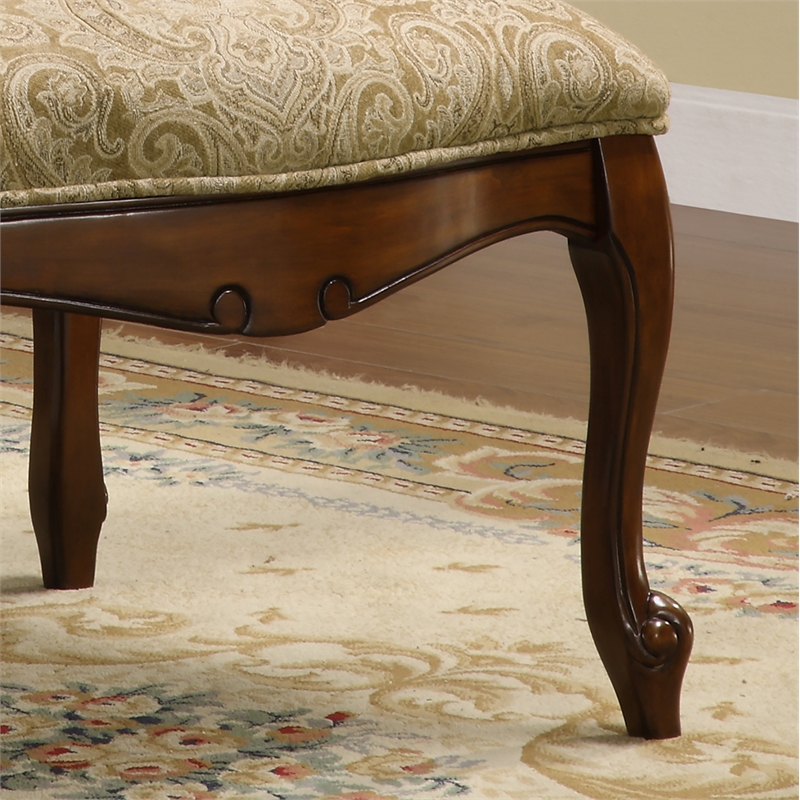 Furniture of America Michin Fabric Padded Accent Chair in Dark Cherry