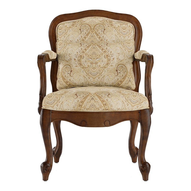 Furniture of America Michin Fabric Padded Accent Chair in Dark Cherry