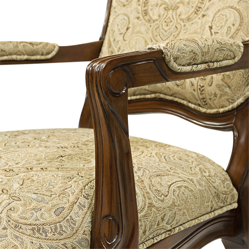 Furniture of America Michin Fabric Padded Accent Chair in Dark Cherry