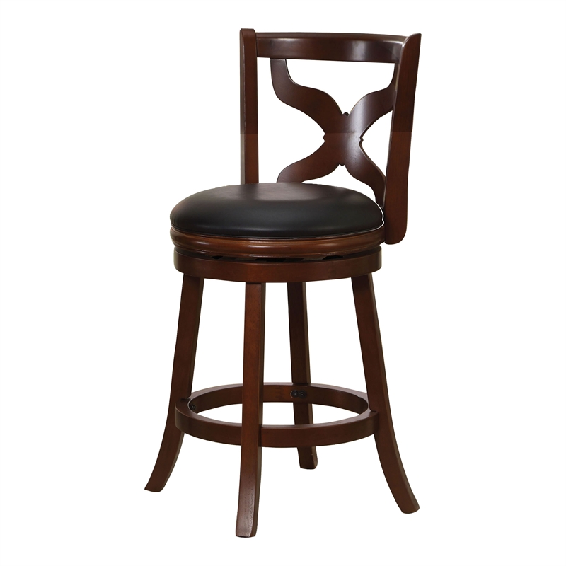 dark cherry wood bar stools