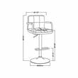Furniture of America Reiley Modern Metal Adjustable Bar Stool in Gray