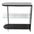 Furniture of America Godric Contemporary Wood 2-Shelf Pub Table in Black