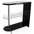 Furniture of America Godric Contemporary Wood 2-Shelf Pub Table in Black