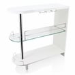 Furniture of America Godric Contemporary Wood 2-Shelf Pub Table in White