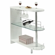 Furniture of America Godric Contemporary Wood 2-Shelf Pub Table in White