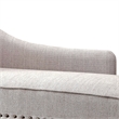 Furniture of America Jazlyn Contemporary Fabric Nailhead Chaise Lounge in Beige