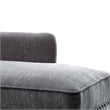 Furniture of America Jazlyn Contemporary Fabric Nailhead Chaise Lounge in Gray