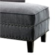 Furniture of America Jazlyn Contemporary Fabric Nailhead Chaise Lounge in Gray