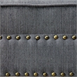 Furniture of America Jazlyn Contemporary Fabric Nailhead Chaise Lounge in Gray
