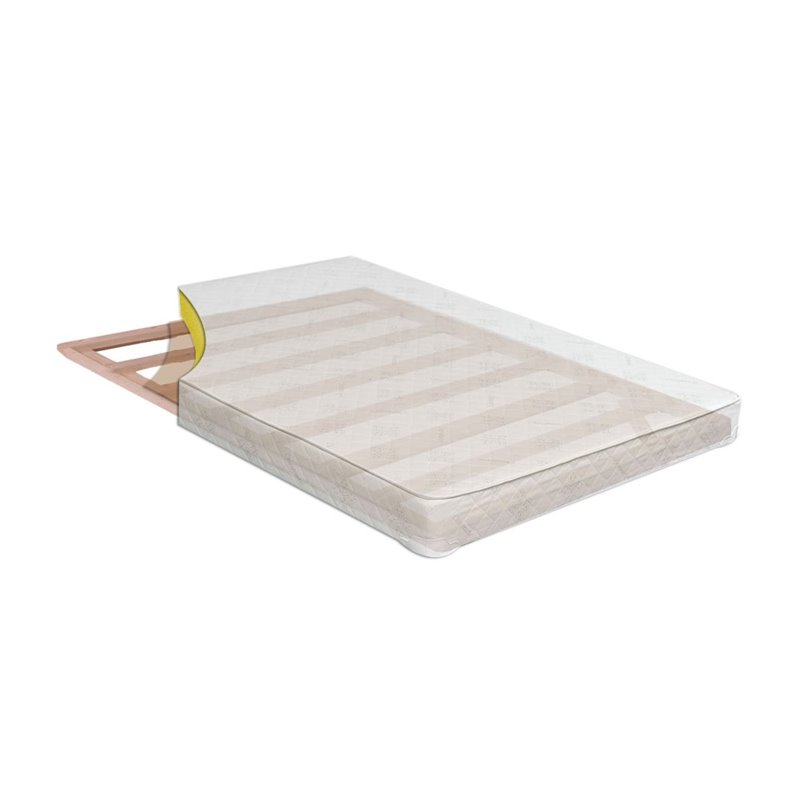 Furniture of America Senna White Fabric 8-Inch Full Mattress with Bunkie Board