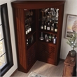 Furniture of America Myron Traditional Wood Corner Home Bar in Dark Cherry