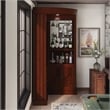 Furniture of America Myron Traditional Wood Corner Home Bar in Dark Cherry