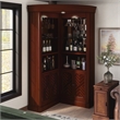 Furniture of America Myron Traditional Wood Corner Home Bar in Dark Cherry