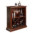Furniture of America Myron Wood Multi-Storage Wine Rack in Dark Cherry