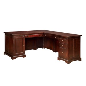 Executive Computer Desks Cymax S Furniture Of America Klay L Shaped Executive Desk In Cherry