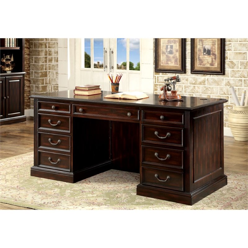 Furniture Of America Kurtis Transitional Executive Desk In