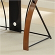 Furniture of America Kyran Contemporary Glass Top Computer Desk in Oak and Black
