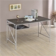 Furniture of America Cuyler Modern Metal Writing Desk in Chrome