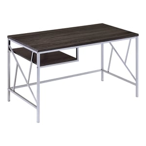 Furniture of America Cuyler Modern Metal Writing Desk in Chrome