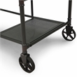 Furniture of America Jonathan Metal Writing Desk with Casters in Antique Black