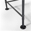 Furniture of America Jonathan Metal Writing Desk with Casters in Antique Black