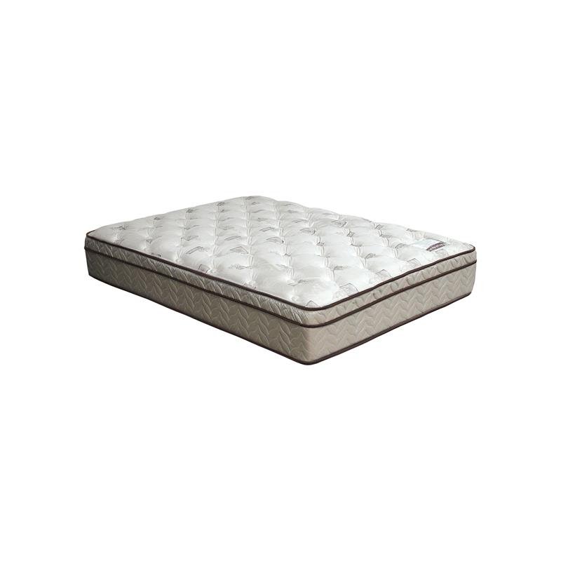 Furniture of America Sandroman Fabric King Euro Top Coil Mattress in Beige