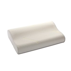 furniture of america brosia modern fabric memory foam pillow in white