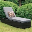 Furniture of America Walker Aluminum Adjustable Patio Chaise Lounge in Gray