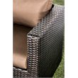 Furniture of America Marvin 5-Piece Faux Rattan Patio Sofa Set in Brown