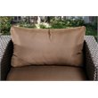 Furniture of America Marvin 5-Piece Faux Rattan Patio Sofa Set in Brown