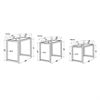 Furniture of America Lodge Aluminum Patio Nesting Table in Espresso