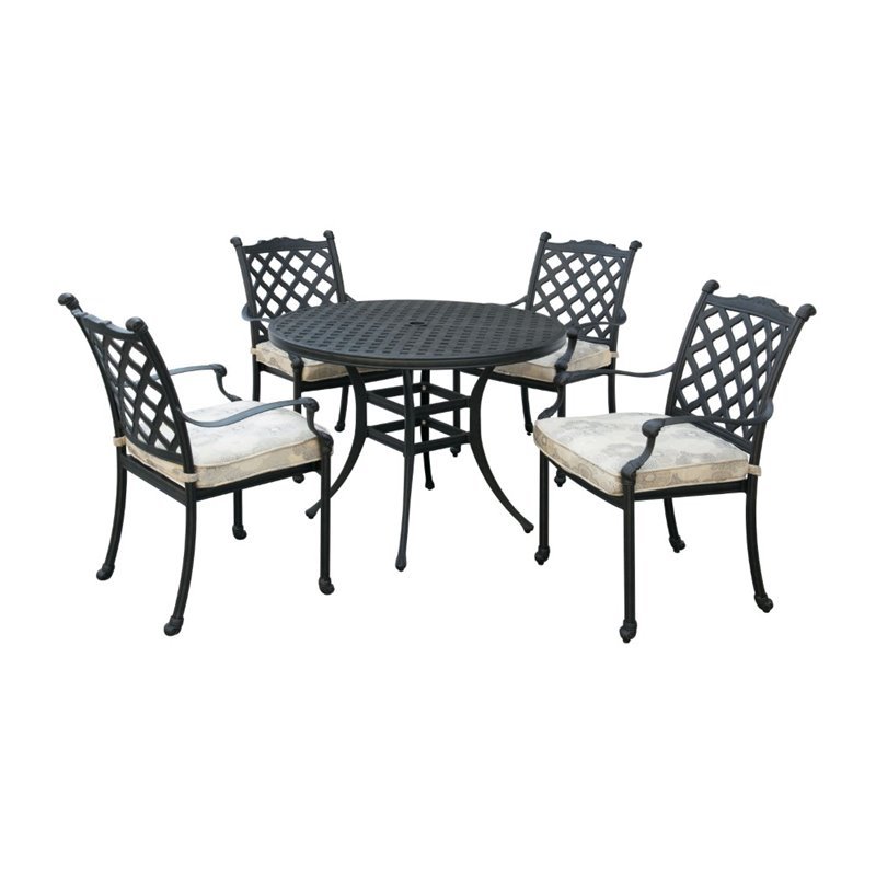 Furniture Of America Gamilt 5 Piece Patio Bistro Set In Black America Gamilt 5 Piece Patio Bistro Set