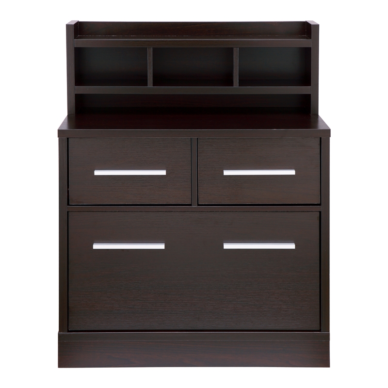 Furniture of America Jonah Wood Multi-Storage Filing Cabinet in Cappuccino