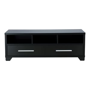 Furniture of America Porcardo Wood 2-Drawer 60&quot TV Stand in Black