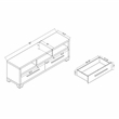 Furniture of America Porcardo Wood 2-Drawer 60
