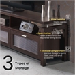 Furniture of America Missie Contemporary Wood Multi-Storage TV Stand in Espresso
